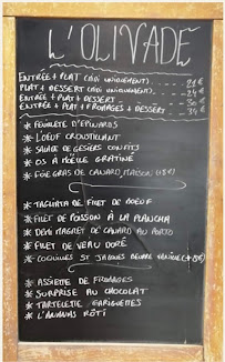 Menu / carte de Restaurant l'Olivade à Le Luc