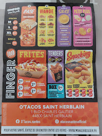 Menu du O'Tacos Saint Herblain à Saint-Herblain