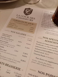 Restaurant La Cour des Chasseurs à La Wantzenau (la carte)