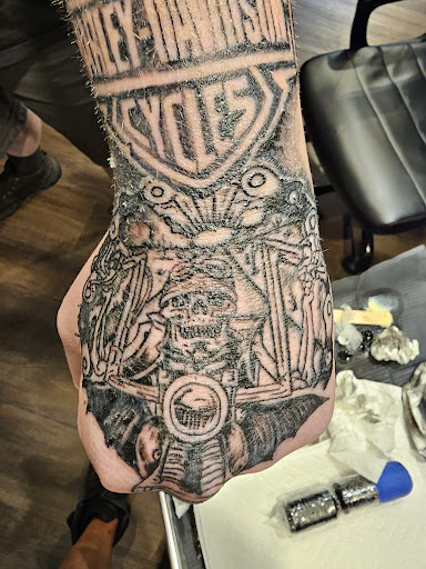 Explore motocross tattoo ideas, creative tattoo ideas in Maryville, available at Distinked Tattoo