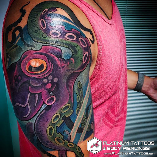 Explore crochet tattoo ideas, creative tattoo ideas in San Antonio, available at Platinum Tattoos & Piercings