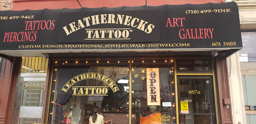 Tattoo Shop «Leathernecks Tattoo», reviews and photos, 667A 5th Ave, Brooklyn, NY 11215, USA