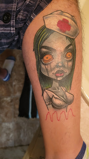 Explore satanic tattoo ideas, creative tattoo ideas in Port Charlotte, available at Sacred Rites Tattoo