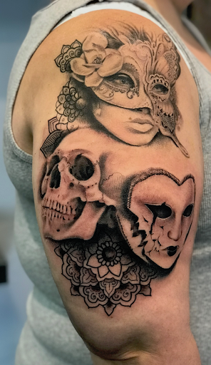 Explore scarlet witch tattoo ideas, creative tattoo ideas in Waterford, available at Great Northern Tattoo