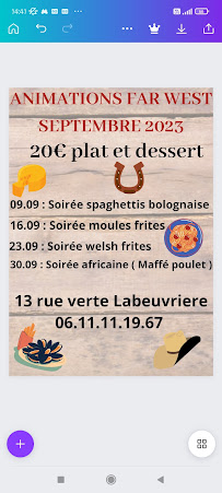 Le Far West - Gaston Lecocq à Labeuvrière menu