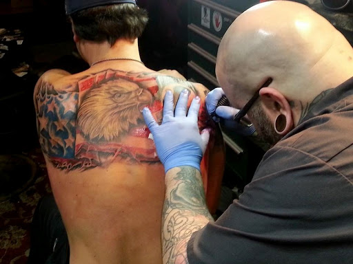 Explore hip and thigh tattoo ideas, creative tattoo ideas in Rockford, available at Euro Tattoo