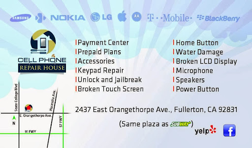 Electronics Repair Shop «Cell Phone Repair House», reviews and photos, 2437 E Orangethorpe Ave, Fullerton, CA 92831, USA