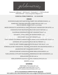 Restaurant Goldmarie à Greifswald - menu / carte