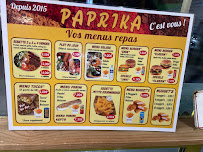 Menu / carte de PAPRIKA TACOS : FAST FOOD - SNACK - RESTAURANT - Tacos. Kebab.Burger.Panini. Salade.Frites.Boissons. Dessert. à Royan