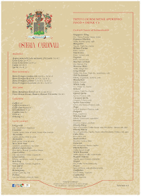 Carte du Osteria Cardinali à Perugia