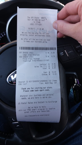 Shipping and Mailing Service «The UPS Store», reviews and photos, 7601 FM 1960, Atascocita, TX 77346, USA