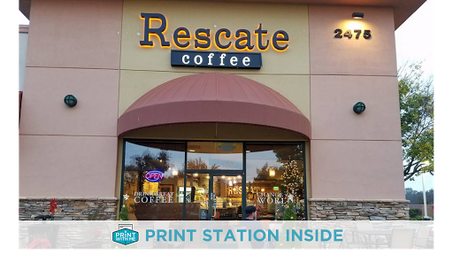 PrintWithMe Print Kiosk at Rescate Coffee