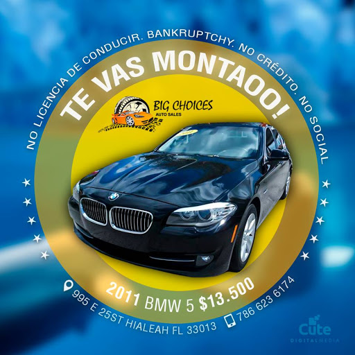 Used Car Dealer «Big Choices Auto Sales», reviews and photos, 995 E 25th St, Hialeah, FL 33013, USA