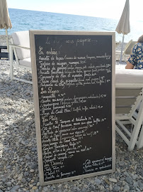 Restaurant Plage Carré Bleu à Cagnes-sur-Mer (le menu)