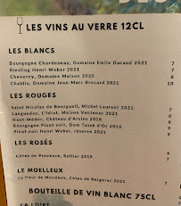 Restaurant français Le Nom M'échappe à Paris (le menu)