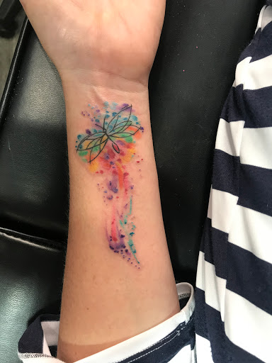 Explore flower leg tattoo ideas, creative tattoo ideas in Las Vegas, available at Heart Of Thieves Tattoo