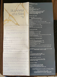 Menu / carte de IL RISTORANTE - le restaurant italien de Dijon - Quetigny à Quetigny