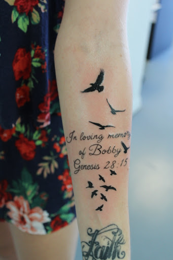 Explore castle tattoo ideas, creative tattoo ideas in Fort Myers, available at Tiger Lotus Tattoo and Piercing