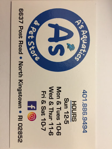 Pet Store «Critter Hut Aquarium & Pets», reviews and photos, 6637 Post Rd, North Kingstown, RI 02852, USA