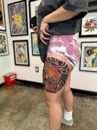 Explore shoulder arm tattoo ideas, creative tattoo ideas in Los Angeles, available at Boartooth Tattoo