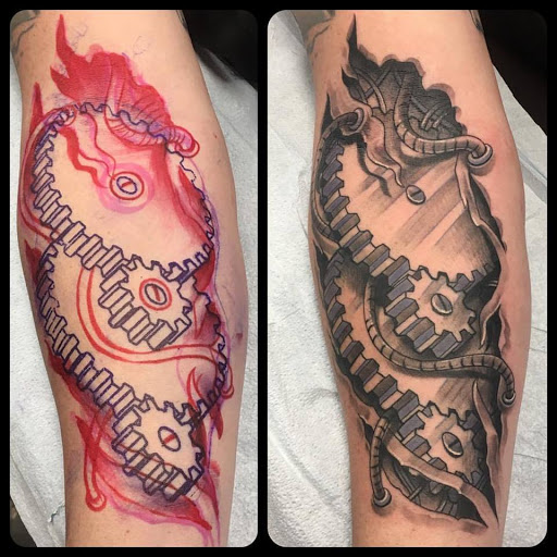Explore christian tattoo ideas for guys, creative tattoo ideas in Dunn, available at Heart and Hammer Tattoo Co.