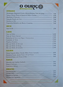 Menu / carte de Restaurante O Ouriço à Carrezedo de Montenegro