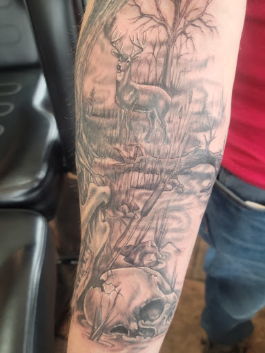 Explore chameleon tattoo ideas, creative tattoo ideas in Prescott, available at Geister Ink Tattoos