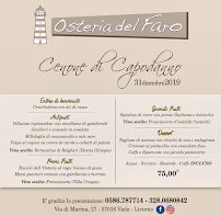Restaurant Osteria del Faro à Vada - menu / carte