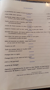 La Cabane Restaurant à L'Éguille menu