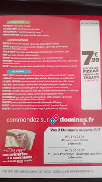 Menu du Domino's Grenoble - Jaurès à Grenoble