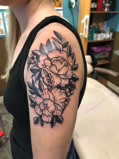 Explore mothman tattoo ideas, creative tattoo ideas in Calumet, available at Tattooing by Big Ben