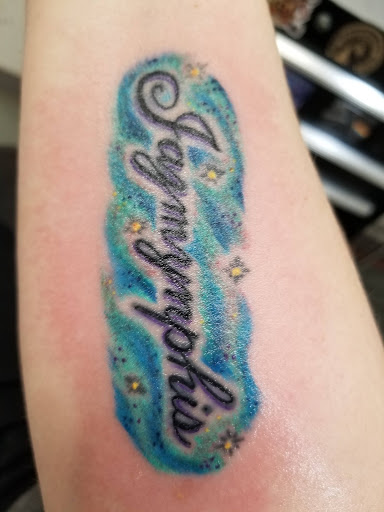 Explore pool tattoo ideas, creative tattoo ideas in Bartlesville, available at The Wall