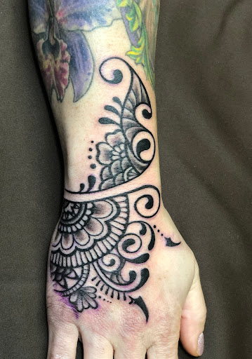 Explore frenchie tattoo ideas, creative tattoo ideas in Seaside, available at Creative Visions Ink Tattoo & Body Piercing Studio - Call for Appointment