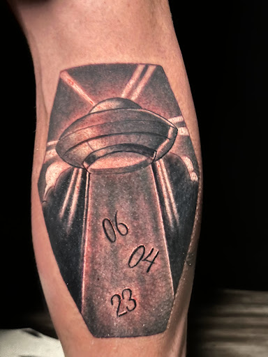 Explore hand name tattoo ideas, creative tattoo ideas in Kansas City, available at Waldos Darkside Tattoo