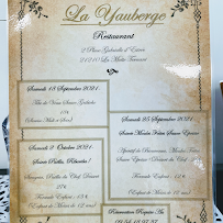 La Yauberge à La Motte-Ternant menu