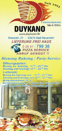 Duykano Grill à Bad Neuenahr-Ahrweiler carte