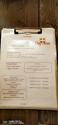 Restaurant Le Dream Spot à Bourg-Saint-Maurice menu