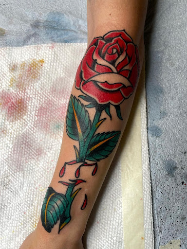 Explore arch angel tattoo ideas, creative tattoo ideas in Delmar, available at Resolute Tattoo