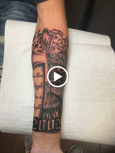 Explore small patchwork tattoo ideas, creative tattoo ideas in Douglasville, available at Long Island Ink Tattoo & Piercing