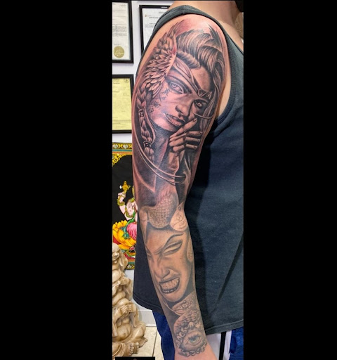 Explore ouija tattoo ideas, creative tattoo ideas in Ambler, available at Tattoo GalaxyAmbler Piercing & Custom Tattoos