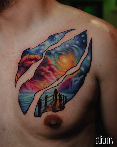 Explore american flag tattoo ideas for guys, creative tattoo ideas in Culver City, available at Alium Tattoo Studio