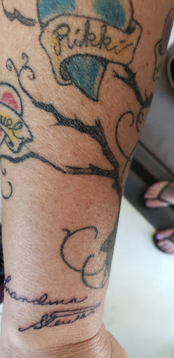 Explore compass tattoo cover up ideas, creative tattoo ideas in Clearfield, available at Frankies Tattoo Parlor