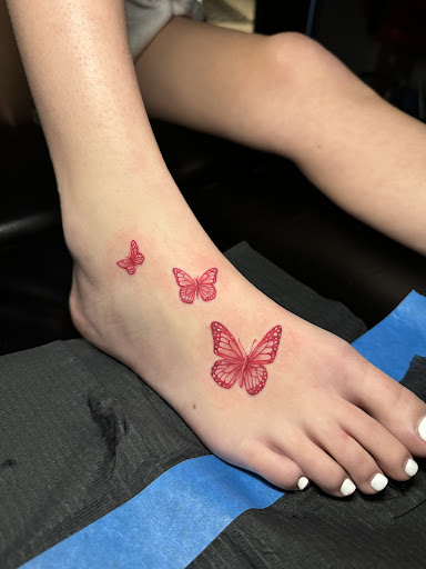 Explore back of the leg tattoo ideas, creative tattoo ideas in Tampa, available at Emphasis Tattoo