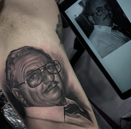 Explore french bulldog tattoo ideas, creative tattoo ideas in Coral Springs, available at Salvation Tattoo Lounge Coral Springs