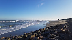 Foto von Punakaiki Beach und die siedlung