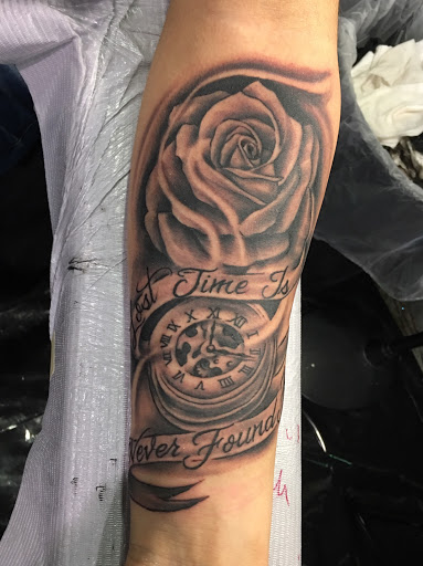 Explore dark humor tattoo ideas, creative tattoo ideas in Fargo, available at Golden Dragon Tattoo