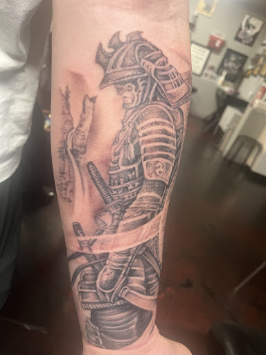Explore mens religious tattoo ideas, creative tattoo ideas in Colorado Springs, available at Fallen Heroes Tattoo & Piercing (Colorado)