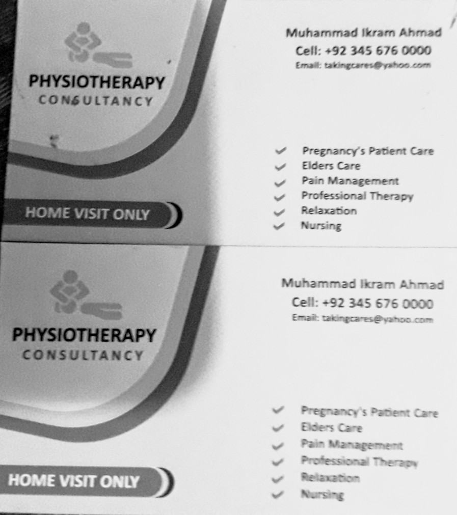 Physiotherapy Consultant Mr. M. I. Ahmad