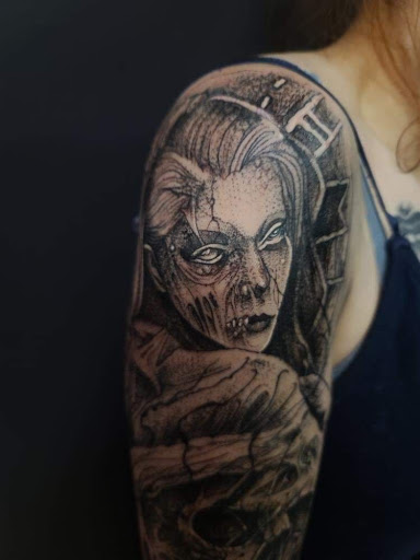 Explore ryuk tattoo ideas, creative tattoo ideas in Port Jefferson Station, available at Vamachara Tattoo & Occult Supply