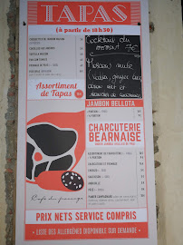 le café du passage à Pau menu